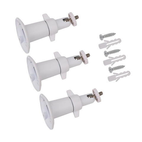 3pcs Al. Adjustable 360 Degree Wall Mount Security Camera White BracketWS1064