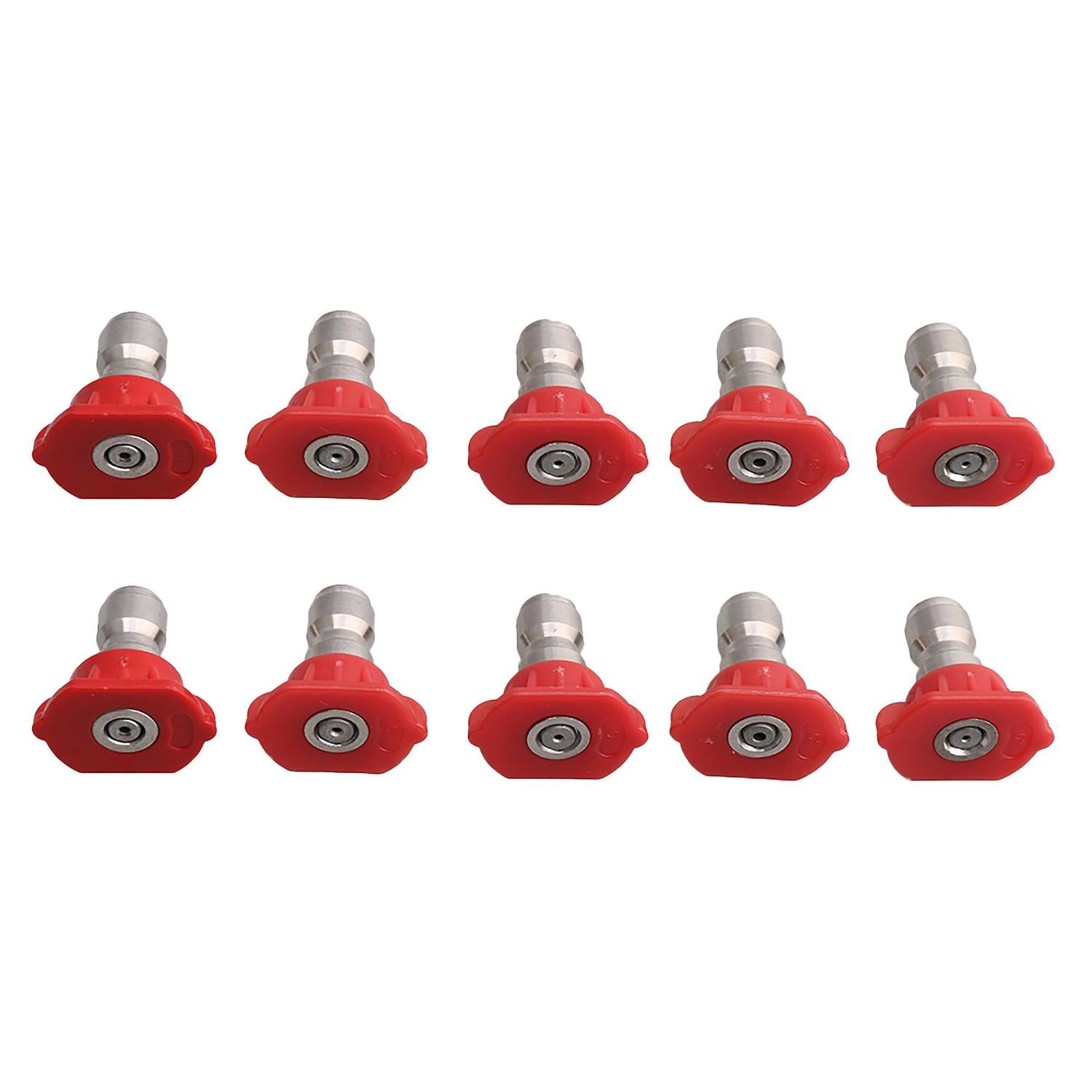 10pcs Stainless Steel 0 Degree Spray Nozzle Tip 1.0 1.2 1.4 1.6mm RedWS1159