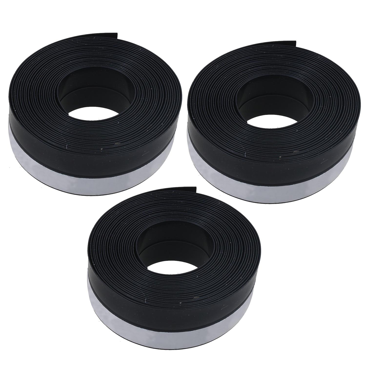 3x Black Rubber Dust and Noise Insulation Weather Stripping 5 MetersWS1286