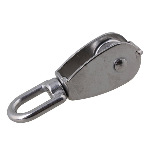 5pcs Silver Steel Single-sheaved Pulley Block Loading Capacity 75kgWS1319