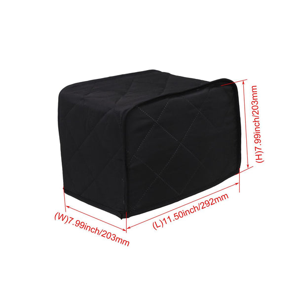 2 Slice Black Toaster Cover 29.2x20.3x20.3cm for Bread Machine and OvenWS1313