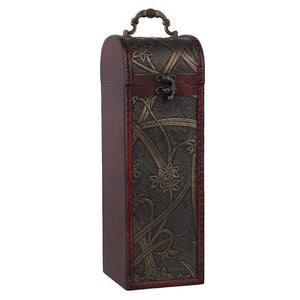 005 Antique Wooden Wine Bottle Gift Boxes Carriers CaseWS1383