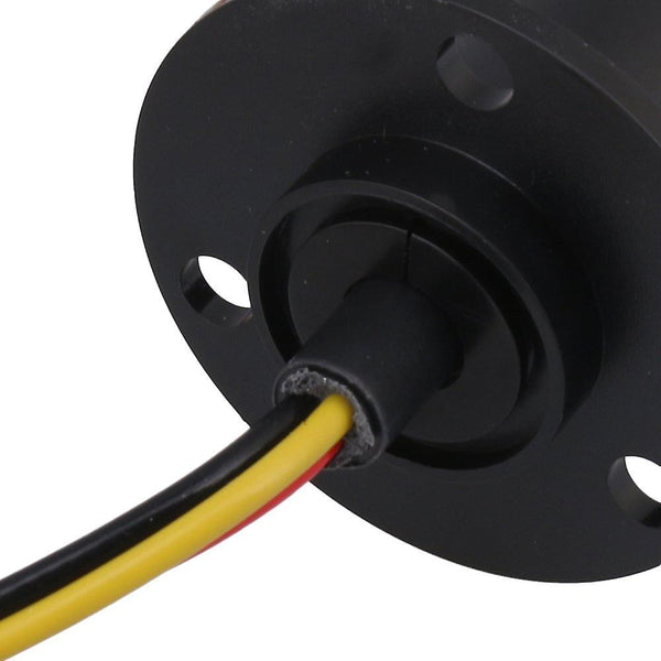 240V Metal Black 3 Wires 15A Capsule Slip Ring Hat Type Conductive RingWS1411