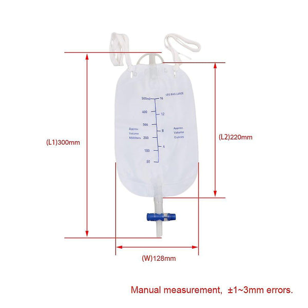 For 5pcs Incontinence 500ml Urinary Drainage External Catheters Leg Bag WS1419