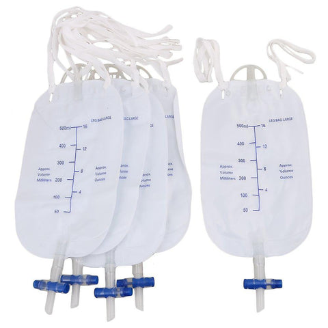 For 5pcs Incontinence 500ml Urinary Drainage External Catheters Leg Bag WS1419