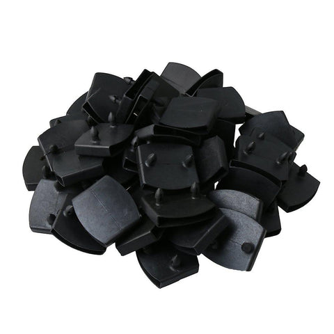 For 50pcs Dual Head Bed Slat Plastic End Caps 50mm Black WS1449