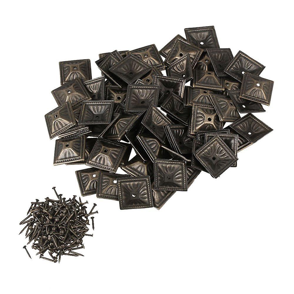 100x Upholstery Nails Tacks Studs with Square Nailhead 21x21mmWS1471