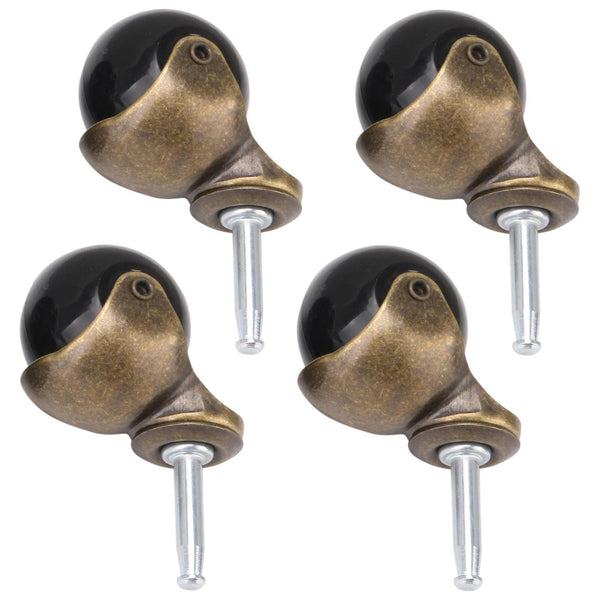 4pcs Ball Caster Wheels Vintage Swivel Caster with Sockets 0.31x1.50InchWS1422