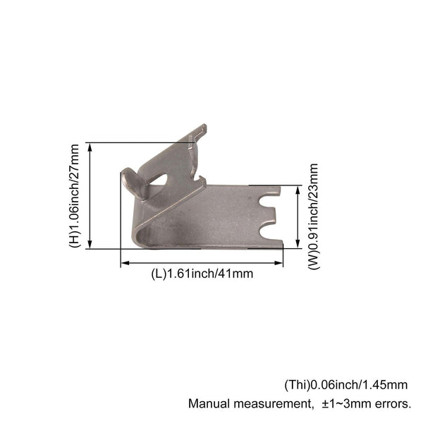 10pcs Freezer Cooler Shelf Clips Supporter Thickness 1.22mm SilverWS1560