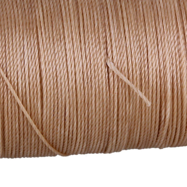 For Beige Waxed Polyester Thread Necklace Cords 0.55mm Craft Wax Round Thread Wire WS1710