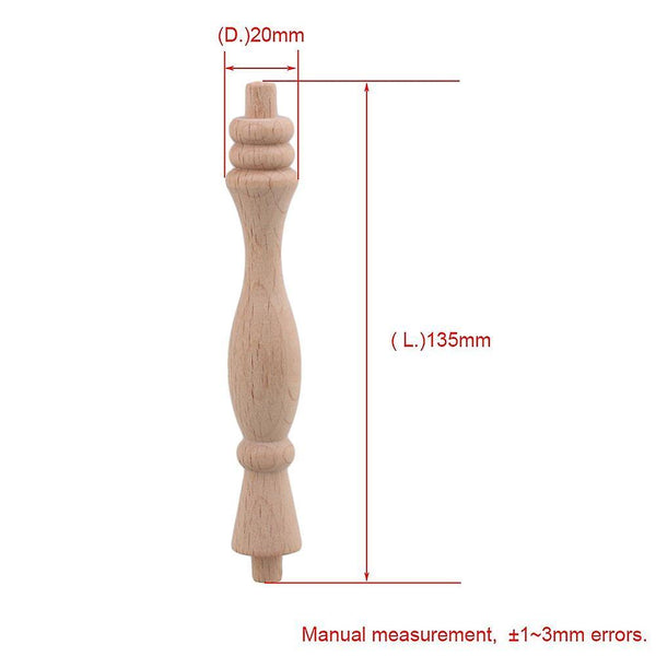 4pcs Cabinet Accessories 13.3cm Unfinished Wood SpindleWS1736