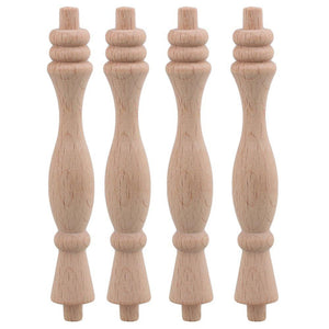 4pcs Cabinet Accessories 13.3cm Unfinished Wood SpindleWS1736