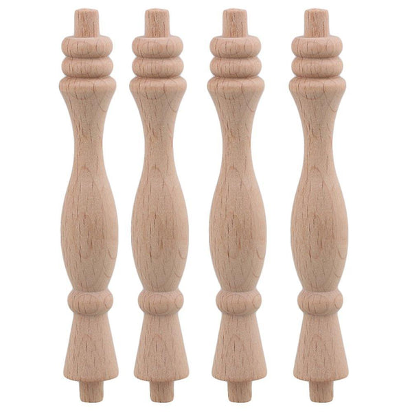 4pcs Cabinet Accessories 13.3cm Unfinished Wood SpindleWS1736