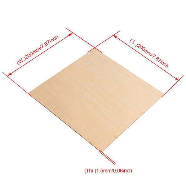 10pcs Basswood Board Wooden Plate for Craft Wooden Color 200x200x1.5mmWS1765