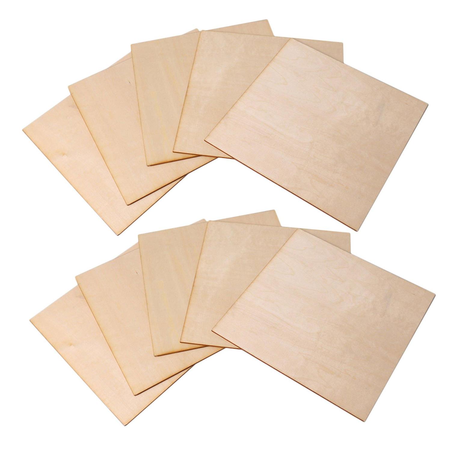 10pcs Basswood Board Wooden Plate for Craft Wooden Color 200x200x1.5mmWS1765