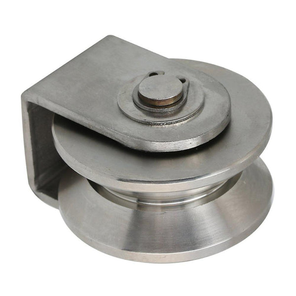 201 Stainless Steel V Type Large Rigid Fixed Pulley for Lifting GuideWS1824