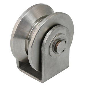 201 Stainless Steel V Type Large Rigid Fixed Pulley for Lifting GuideWS1824