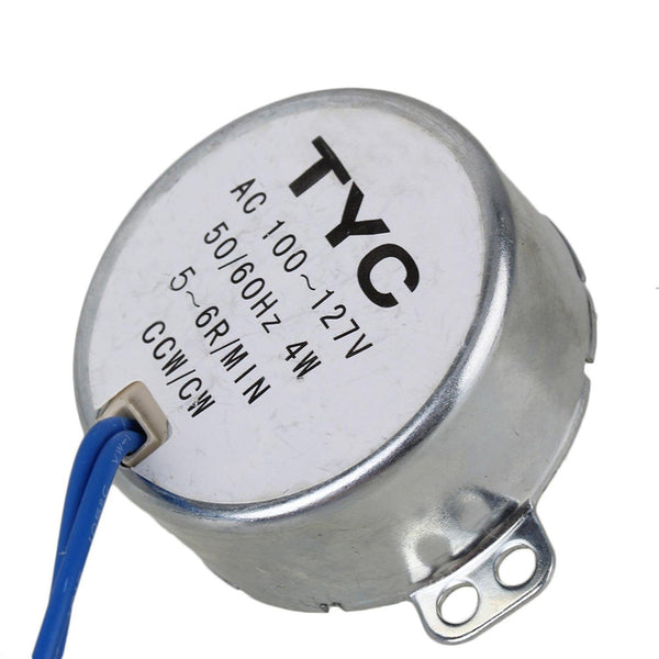 For Synchronous Motor 50/60Hz AC 100-127 V 4W 5-6 RPM CCW/CW TYC-50 Silver WS1859