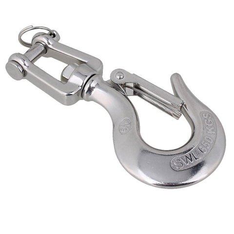 304 Stainless Steel American Style Swivel Hoisting Hook Clevis Type Silver 650KGWS1863