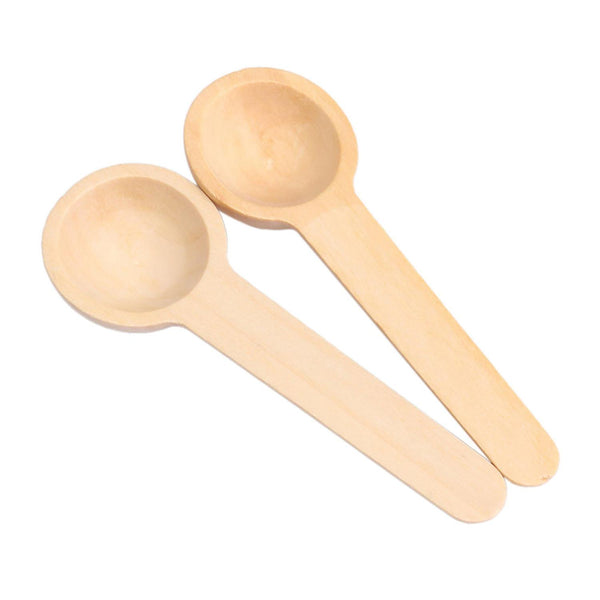 100pcs 7.5x2.4cm Wooden Small Spoons Seasoning Salt Kitchen SpoonsWS2062