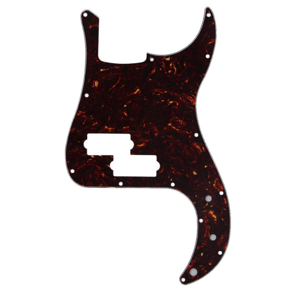 3 Ply 13 Holes PVC PB Bass Pickguard Scratch Plate Dark Brown Tortoise ShellWS2104