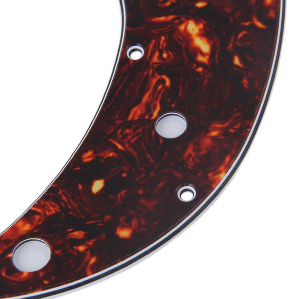 3 Ply 13 Holes PVC PB Bass Pickguard Scratch Plate Dark Brown Tortoise ShellWS2104