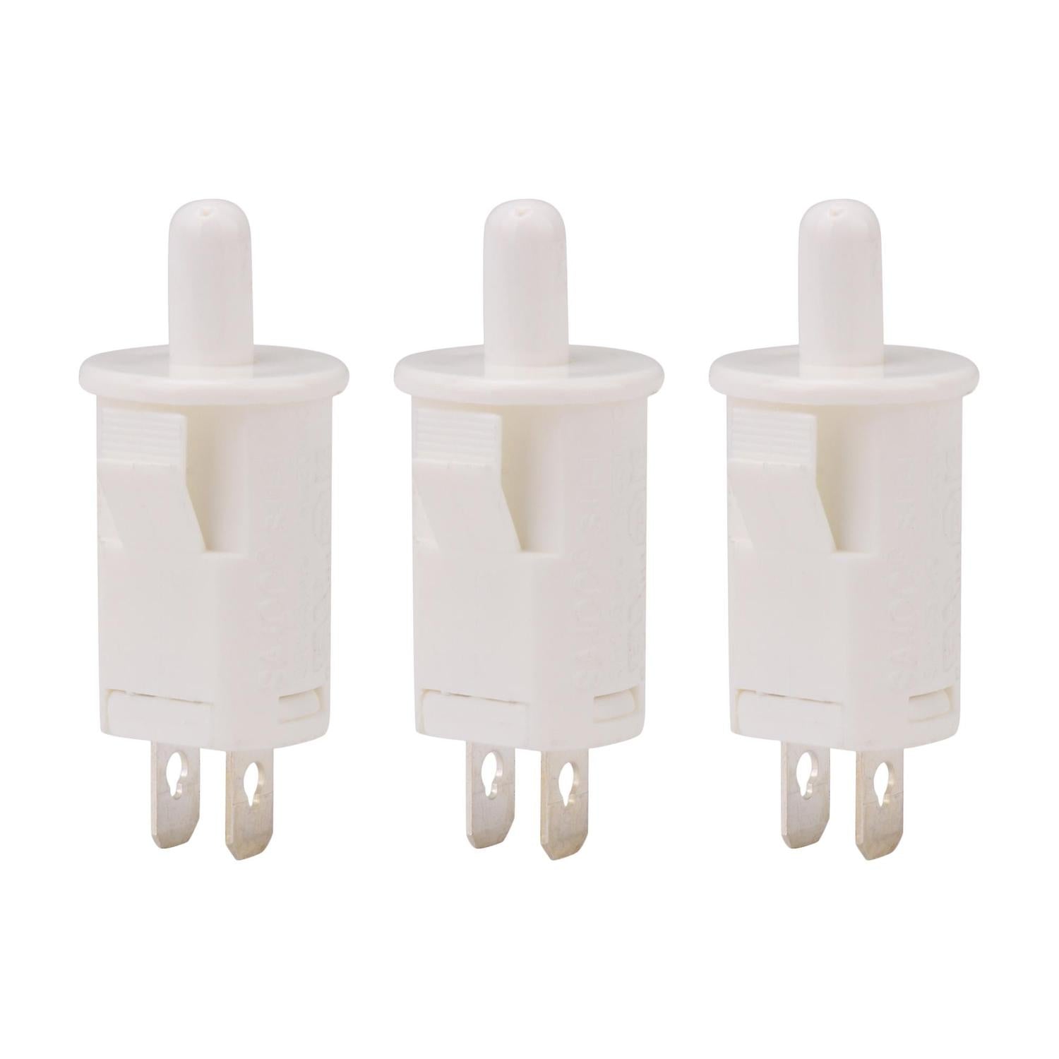 For 3pcs NC Momentary 10mm Fridge Light Switch White PB35 AC 250V 3A WS2106