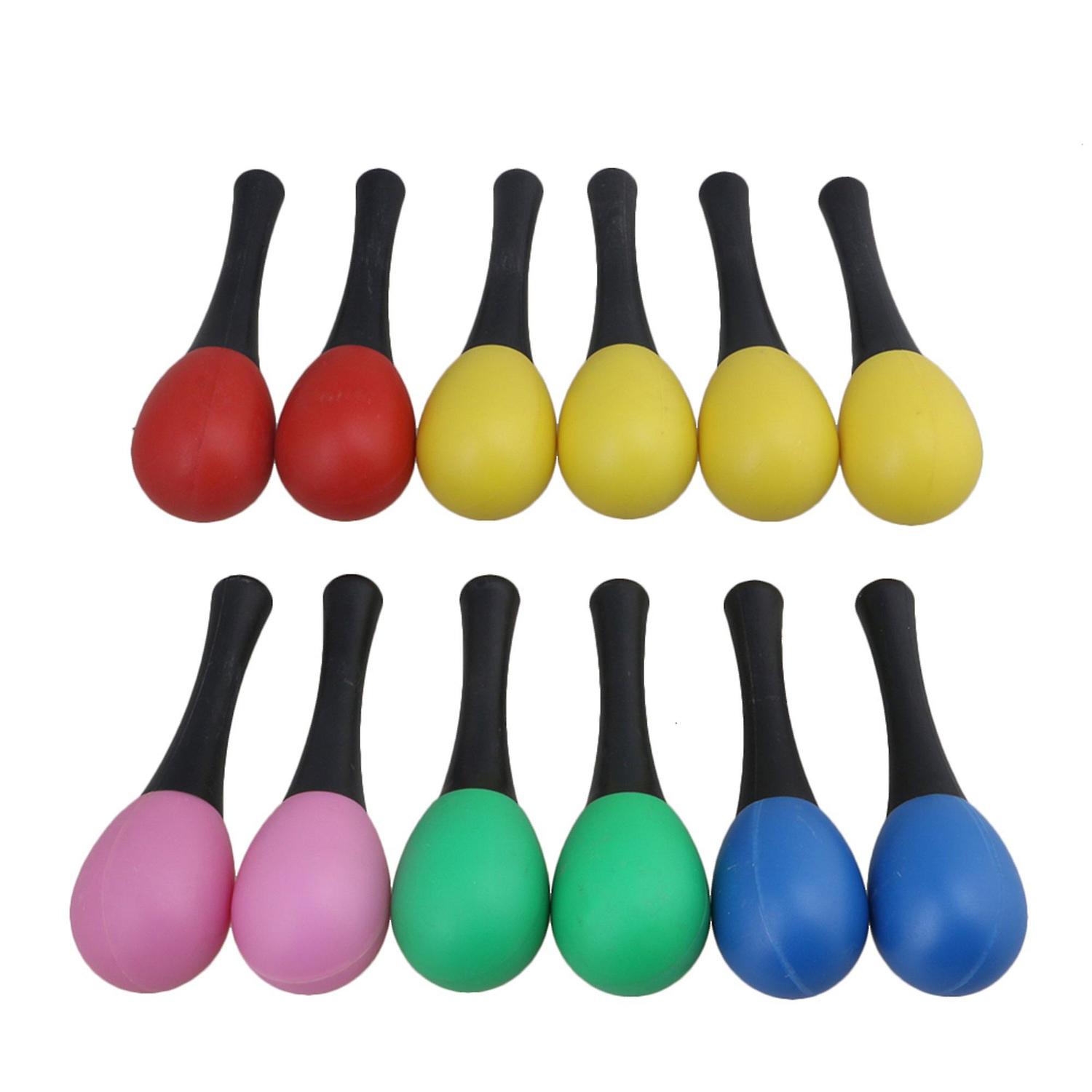 12Ppcs Maracas Rattle Shakers Sand Hammer Percussion Musical Baby ToyWS2161