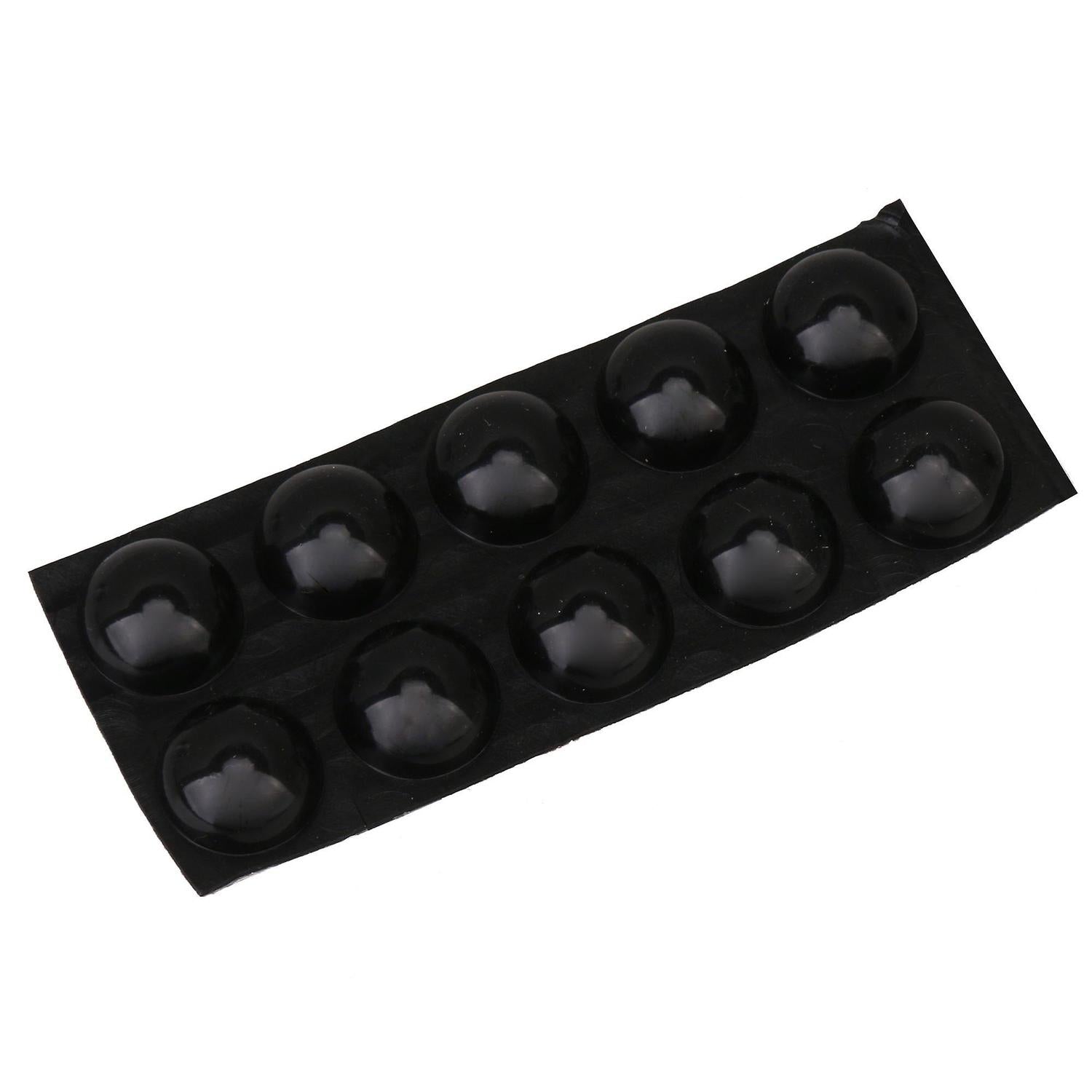 10x Silicone Feet Pads for Speakers Black Audio Feet Bumpers 16x8mmWS2180