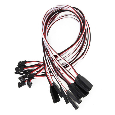 For 10x 30CM 3Pin Male To Female Remote Control Servo Extension Lead Cord Wire Cable WS2269