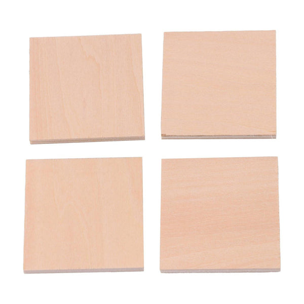 20pcs 3mm Thickness Square Shaped Wood Sheets Wood Blank DIY CraftsWS2321