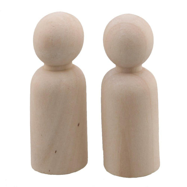 10 Piece 65x25mm Male Craft Wooden People Peg Doll Wedding Cake TopperWS2327