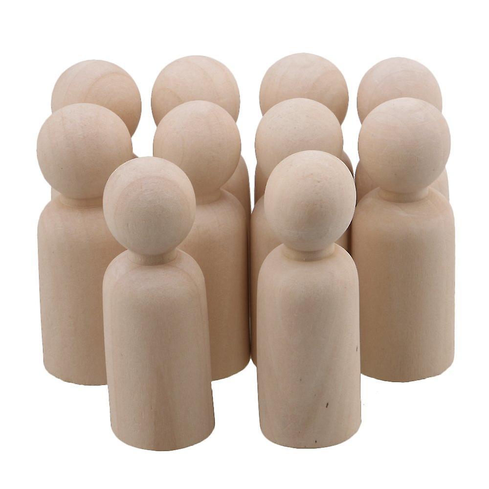 10 Piece 65x25mm Male Craft Wooden People Peg Doll Wedding Cake TopperWS2327