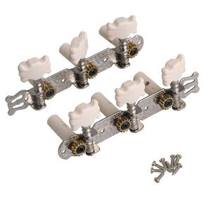 2pcs Chrome Classical Acoustic Guitar Machine Heads Tuning Peg with Cream ButtonWS2389