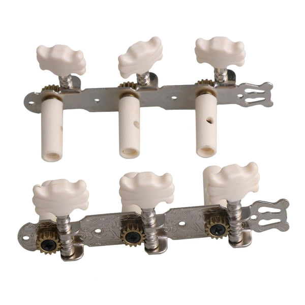 2pcs Chrome Classical Acoustic Guitar Machine Heads Tuning Peg with Cream ButtonWS2389