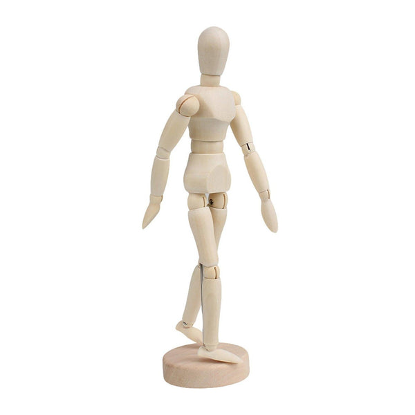 Wood 8Inch Artist Drawing Manikin Articulated Mannequin with Base and Flexible BodyWS2425