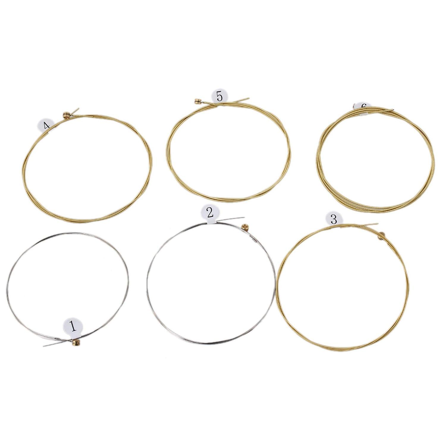 6pcs Professional Acoustic Guitar Strings CA60-M Steel Core Accessories 012-053WS2453