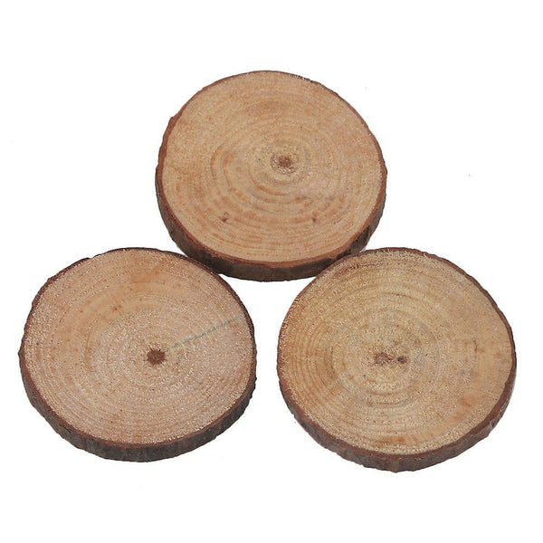 For 50pcs 3cm-4cm Wood Slices Round Log Discs for Arts & Crafts & Ornaments WS2447