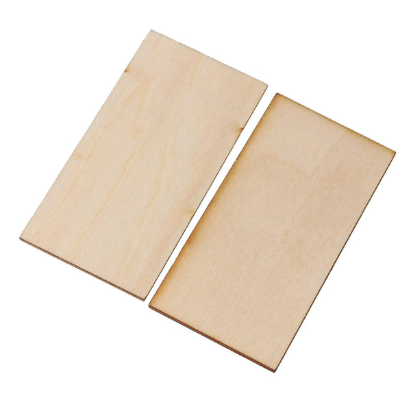 6pcs Unpainted Craft Basswood Wooden Sheets DIY Woodworking 100x50x2mmWS2445