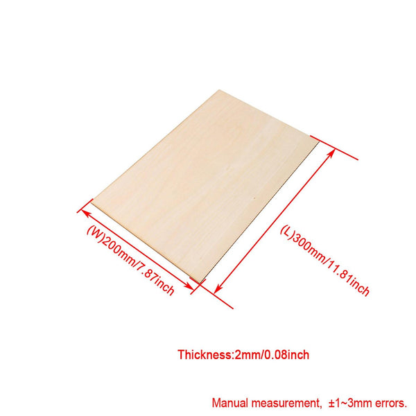 5pcs 30cm Rectangle Basswood Plates for DIY Sculpture Military ModelWS2494