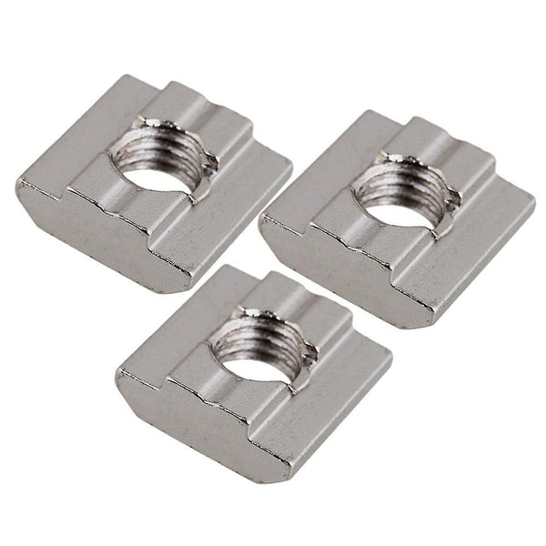 For 30pcs T Sliding Nut M8 Thread for 30 Series European Plated Carbon Steel Silver WS2565