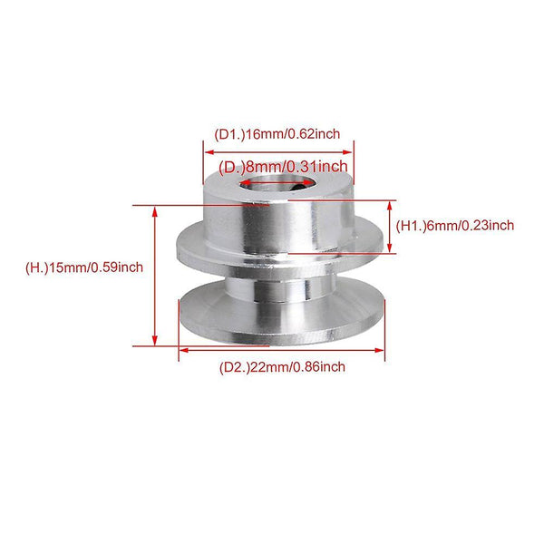 8mm Hole Dia V-Shape Pulley Fit 3-5MM PU Round Belt Drilling MachineWS2603