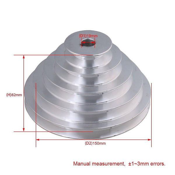 OD 54-150mm 5 Step Pagoda Pulley Timing Belt 19mm Bore for A Type V-BeltWS2649