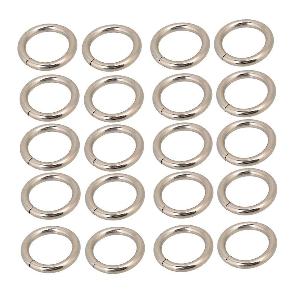 For 20pcs 2cm Silver Color Round Metal Ring Retainer Buckle WS2664