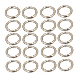 For 20pcs 2cm Silver Color Round Metal Ring Retainer Buckle WS2664