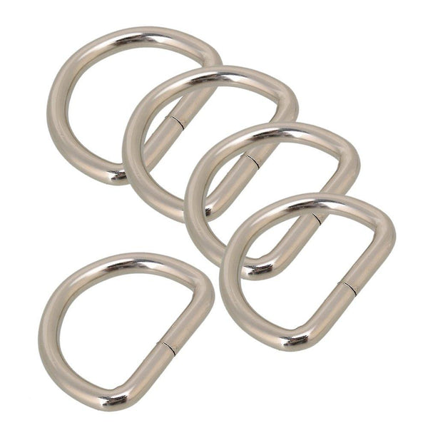 20pcs Silver Color Metal D Ring Retainer Bag Purse Buckle 2.5cmWS2661