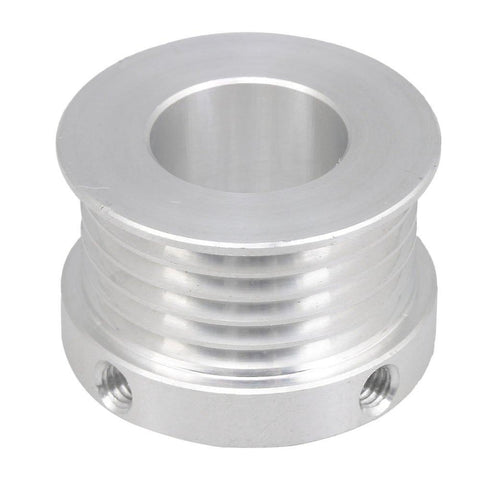 For V-Type Belt Pulley 5 Slots 16mm Inner Bore Dia 31mm Dia Silver WS2652