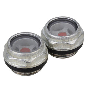 2pcs G1/2 inch Threaded Zinc Alloy Air Compressor Oil Level Sight Glass WindowWS2746