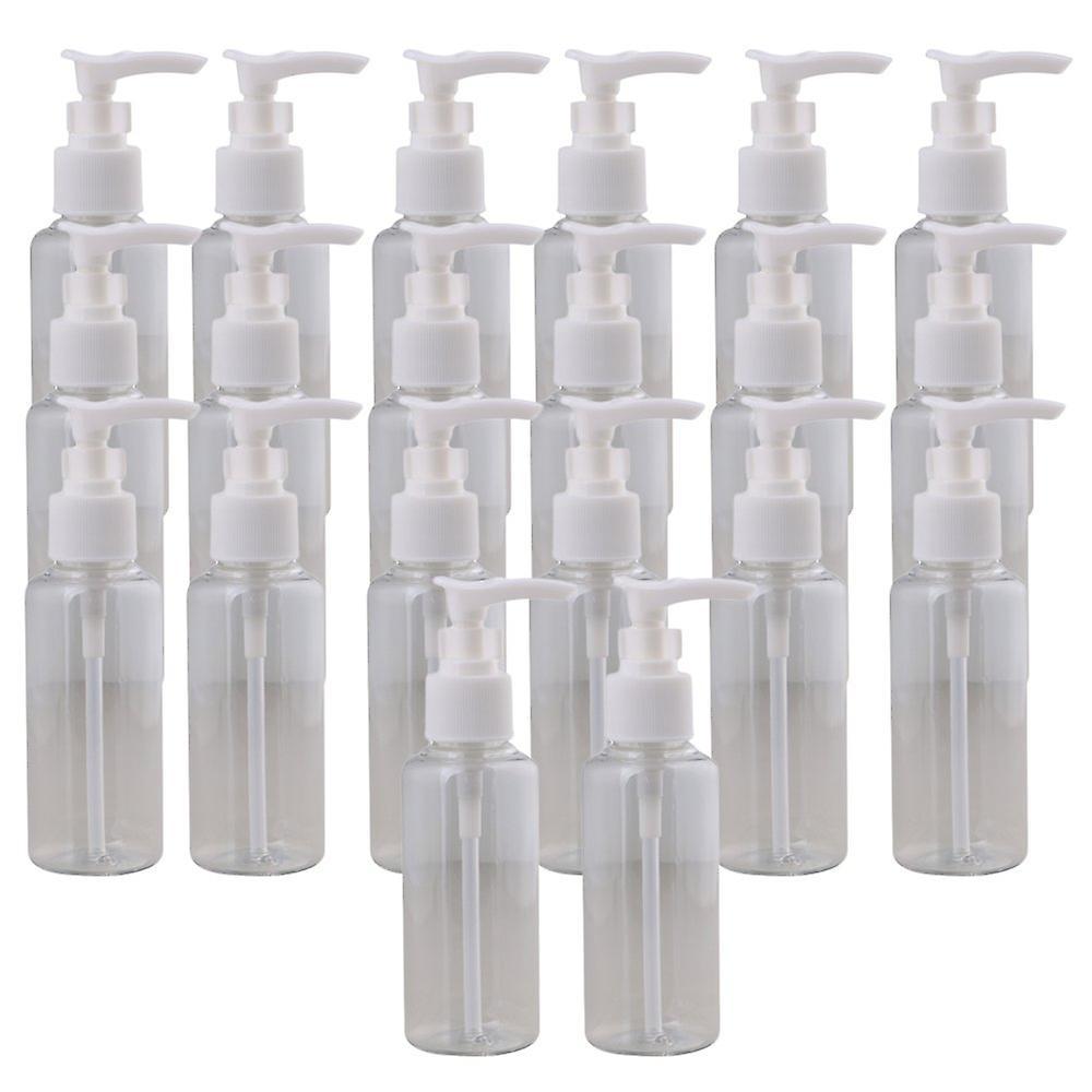 20pcs White Plastic Makeup Lotion Cream Empty Bottle 100mlWS2795