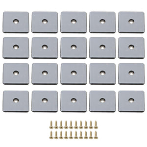 20pcs Square Furniture Glides Sliders with Screws for Hardwood PartsWS2828